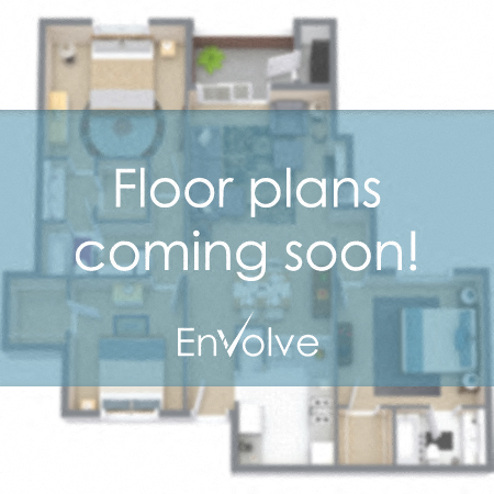 Floor plan for 1 bed, 1 bath, 497 sqft